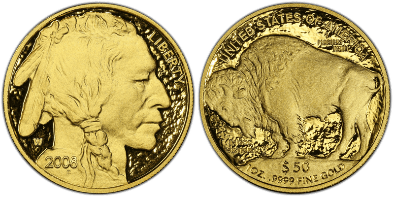2008 (W) Proof American Buffalo .9999 Fine Gold Fifty Dollar