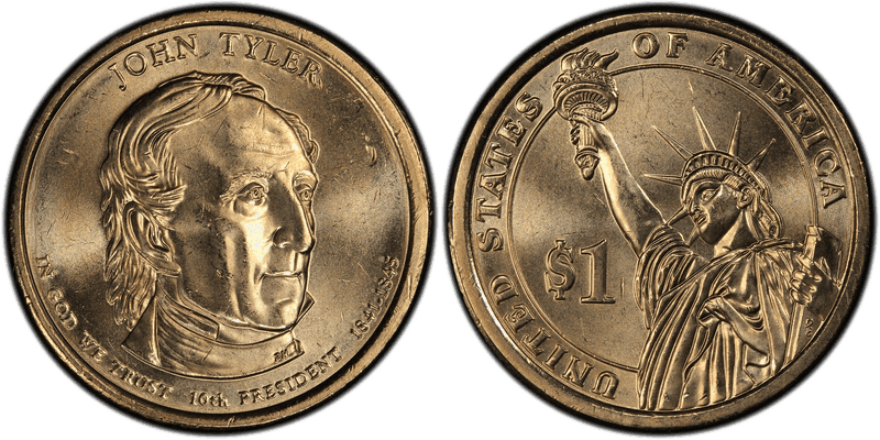 2009 (D) Presidential Dollar - John Tyler, Position A