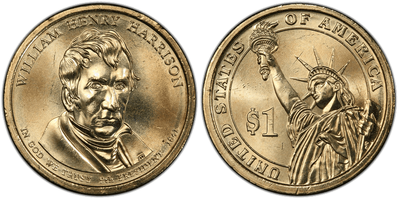 2009 (P) Presidential Dollar - William Henry Harrison, Position B