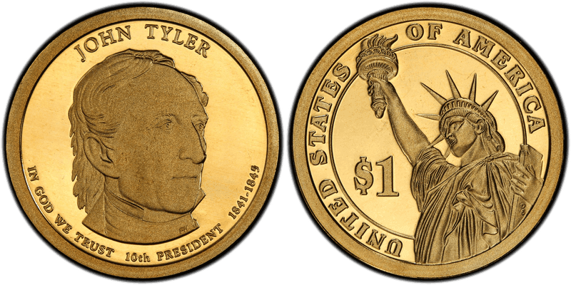 2009 (S) Proof Presidential Dollar - John Tyler