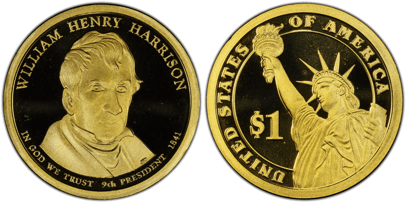 2009 (S) Proof Presidential Dollar - William Henry Harrison