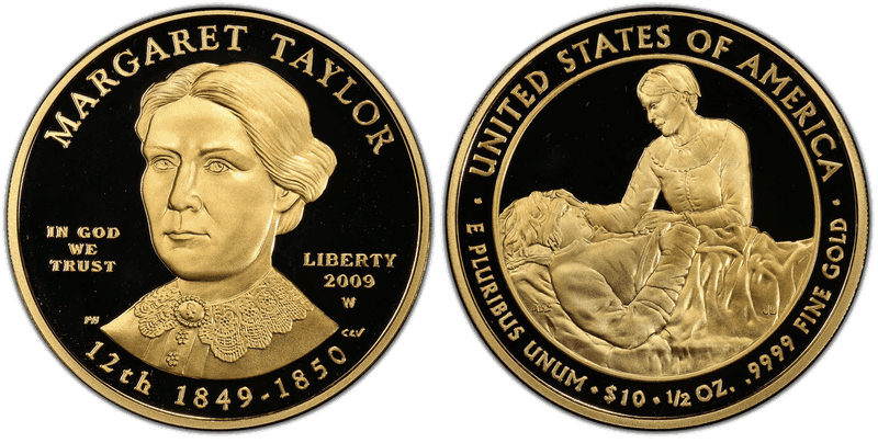 2009 (W) Proof Margaret Taylor First Spouse Ten Dollar Gold
