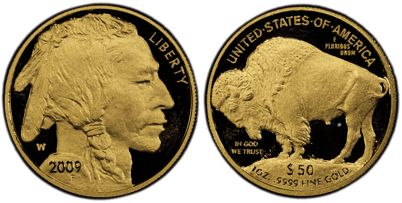 2009 (W) Proof American Buffalo .9999 Fine Gold Fifty Dollar