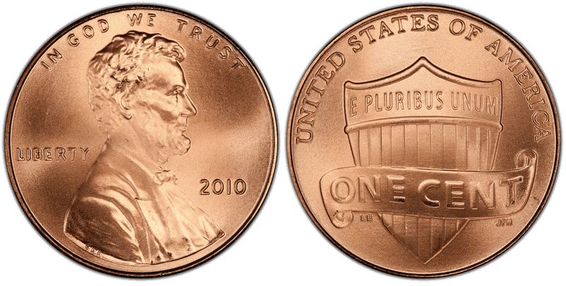 2010 (P) Satin Finish Lincoln Shield Cent