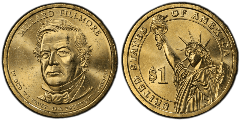 2010 (D) Presidential Dollar - Millard Fillmore, Position A