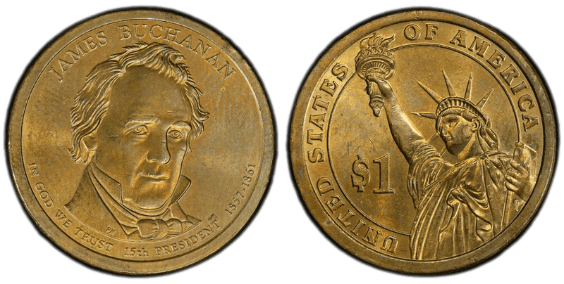 2010 (P) Presidential Dollar - James Buchanan, Position A