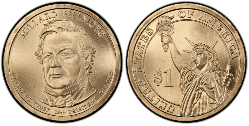 2010 (P) Satin Finish Presidential Dollar - Millard Fillmore, Position B