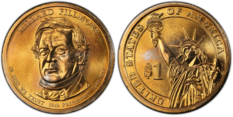 2010 (P) Presidential Dollar - Millard Fillmore, Position A