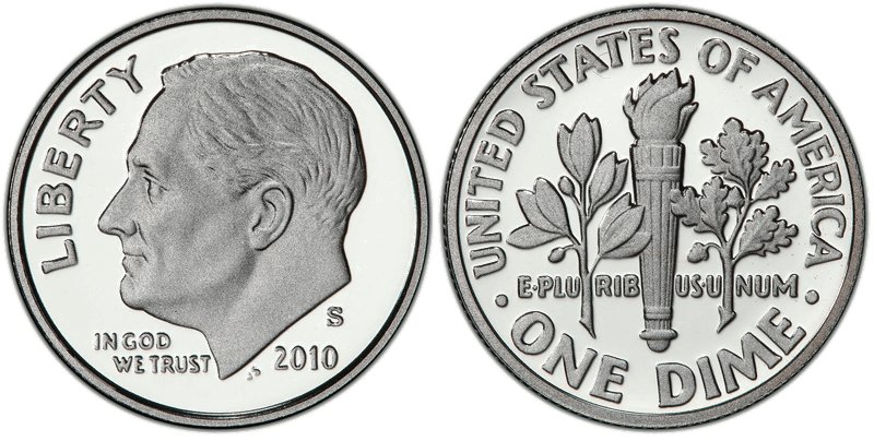 2010 (S) Proof Silver Roosevelt Dime