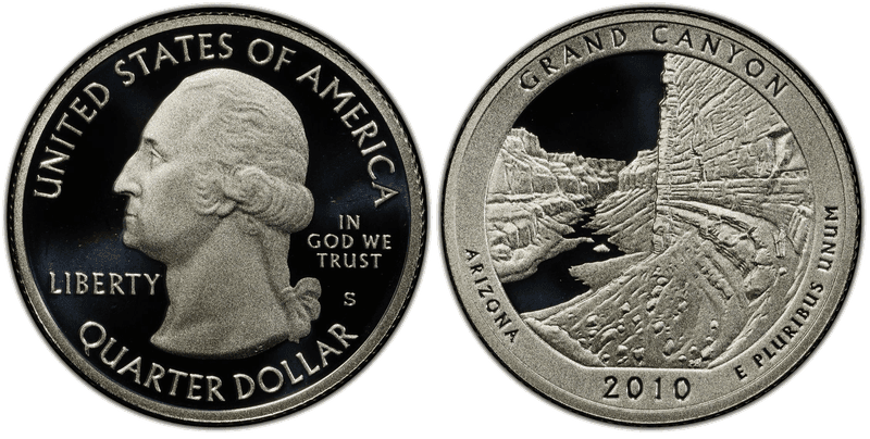 2010 (S) Proof Grand Canyon National Park - Silver Quarter