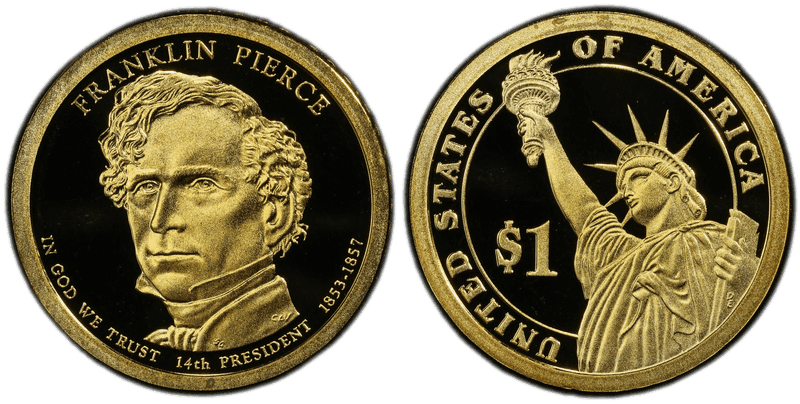 2010 (S) Proof Presidential Dollar - Franklin Pierce