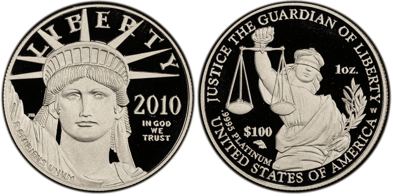 2010 American Eagle One Hundred Dollar Platinum