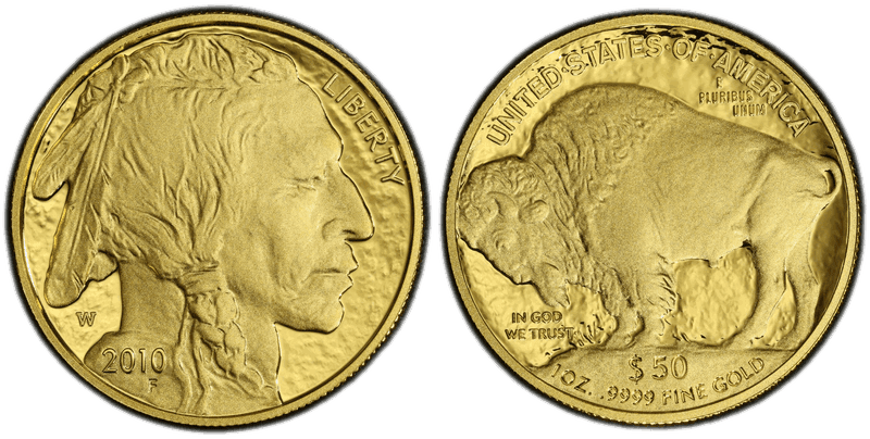 2010 (W) Proof American Buffalo .9999 Fine Gold Fifty Dollar