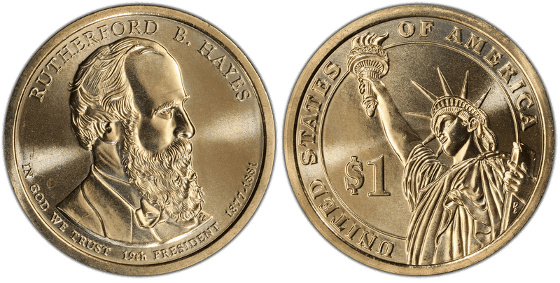 2011 (D) Presidential Dollar - Rutherford B. Hayes, Position B