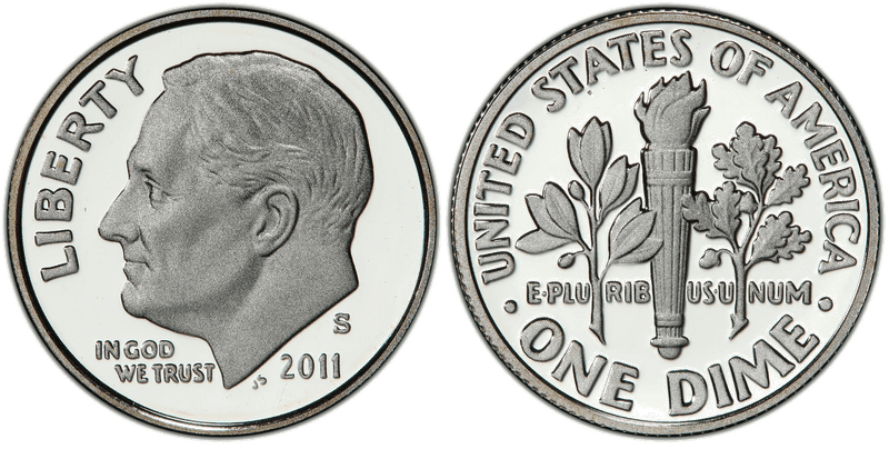 2011 (S) Proof Silver Roosevelt Dime