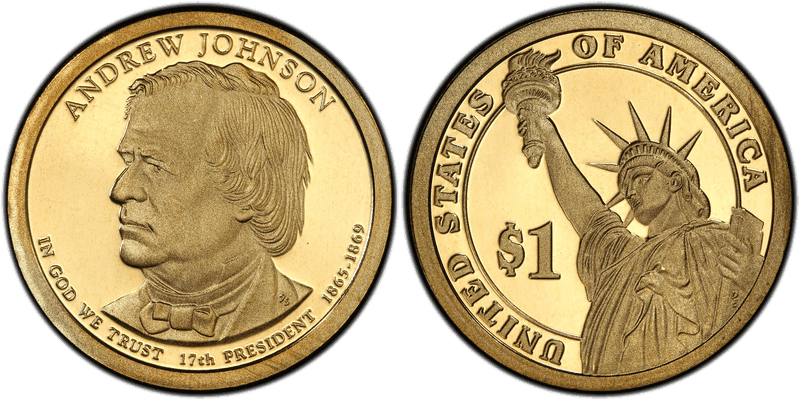 2011 (S) Proof Presidential Dollar - Andrew Johnson