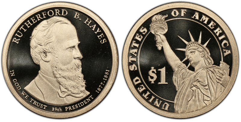 2011 (S) Proof Presidential Dollar - Rutherford B. Hayes