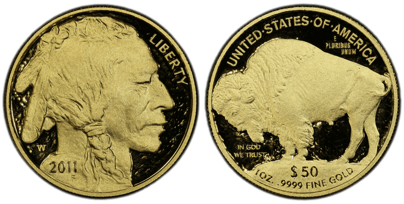 2011 (W) Proof American Buffalo .9999 Fine Gold Fifty Dollar