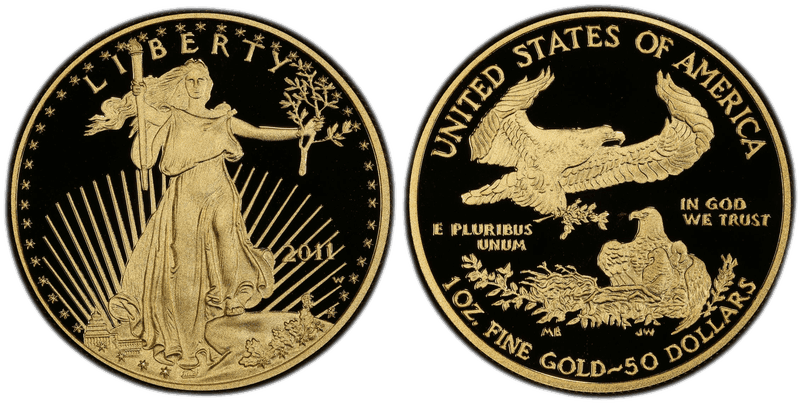 2011 (W) Proof American Eagle Fifty Dollar Gold