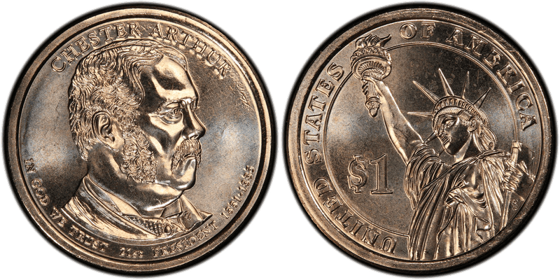 2012 (D) Presidential Dollar - Chester A. Arthur, Position B