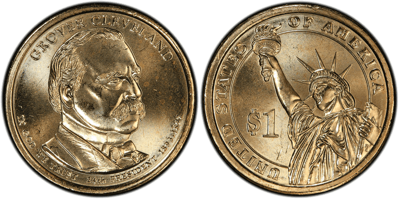 2012 (D) Presidential Dollar - Grover Cleveland 24th, Position A