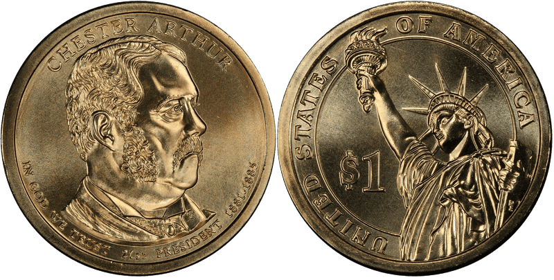 2012 (P) Presidential Dollar - Chester A. Arthur, Position B