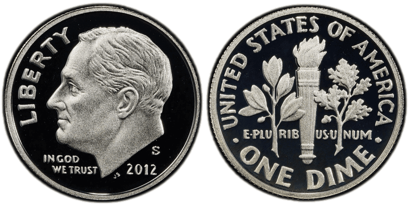 2012 (S) Proof Silver Roosevelt Dime