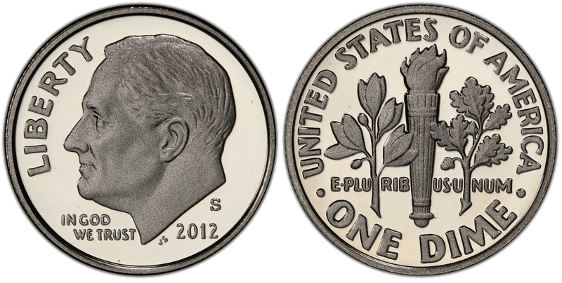 2012 (S) Proof Roosevelt Dime