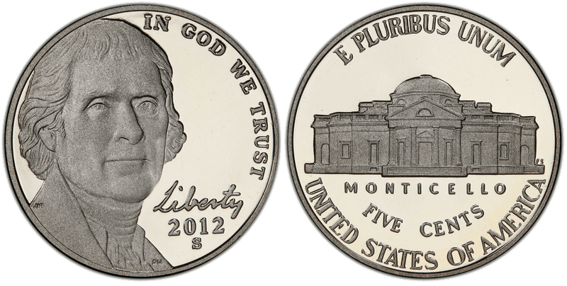 2012 (S) Proof Jefferson Nickel