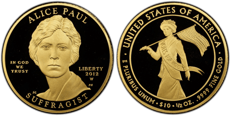 2012 (W) Proof Alice Paul First Spouse Ten Dollar Gold