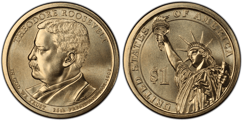 2013 (P) Presidential Dollar - Theodore Roosevelt, Position A
