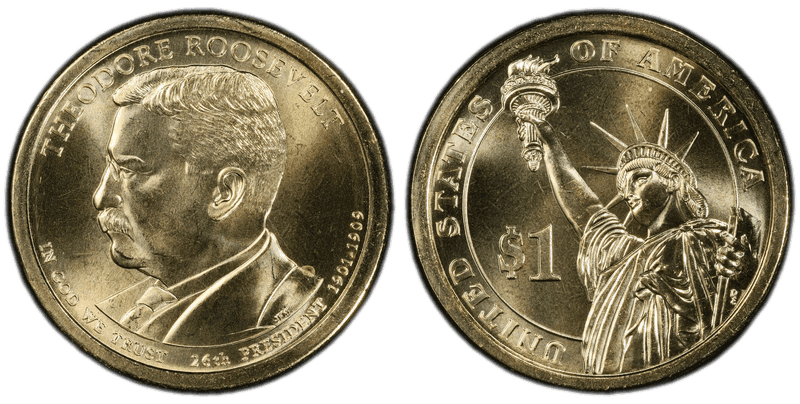 2013 (P) Presidential Dollar - Theodore Roosevelt, Position B