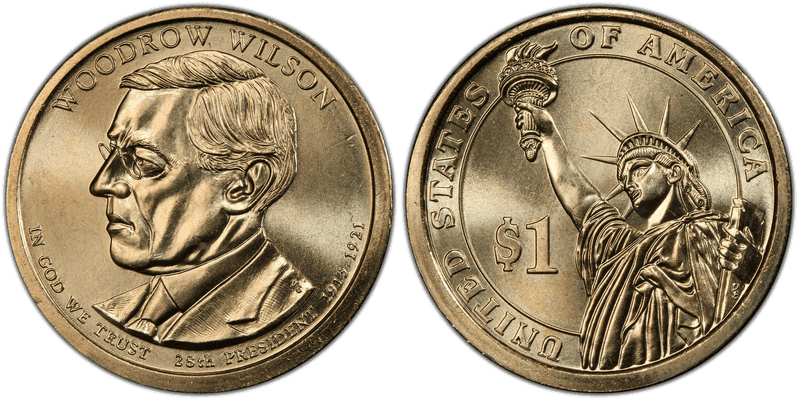 2013 (P) Presidential Dollar - Woodrow Wilson, Position B