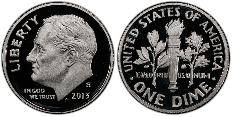 2013 (S) Proof Silver Roosevelt Dime