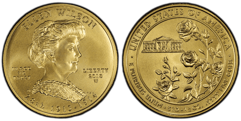 2013 (W) Ellen Wilson First Spouse Ten Dollar Gold