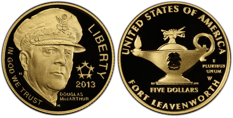 2013 (W) Proof 5-Star Generals Commemorative Five Dollar Gold