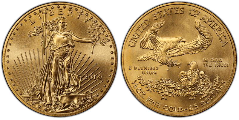2014 American Eagle Twenty Five Dollar Gold