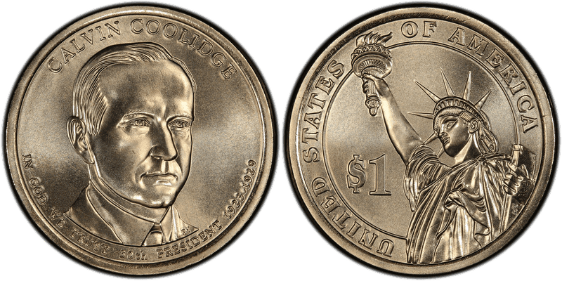 2014 (D) Presidential Dollar - Calvin Coolidge, Position B