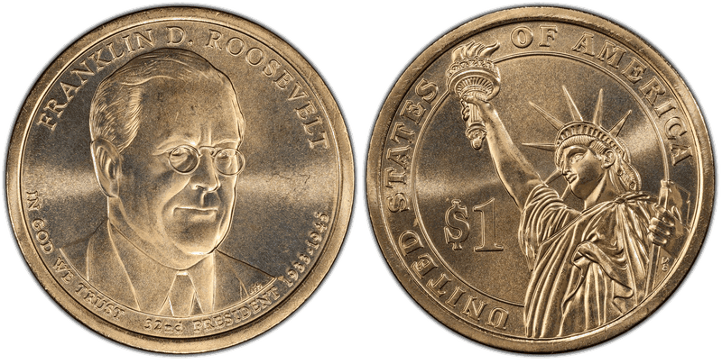 2014 (D) Presidential Dollar - Franklin D. Roosevelt, Position A