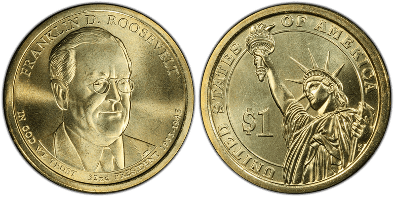2014 (P) Presidential Dollar - Franklin D. Roosevelt, Position A
