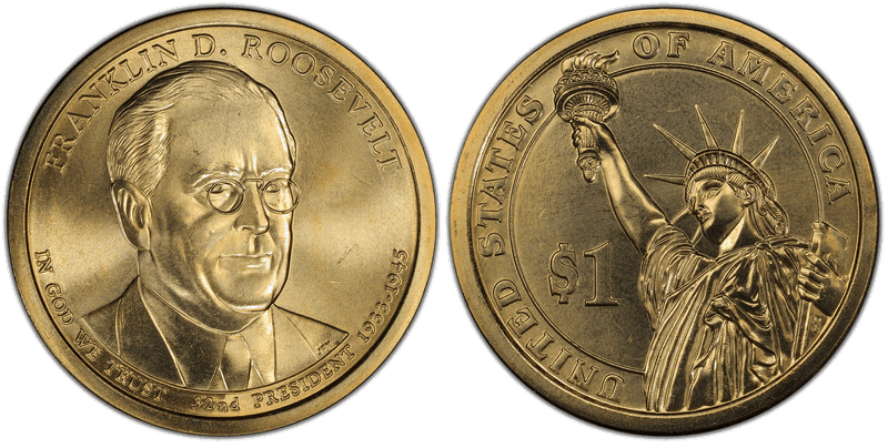 2014 (P) Presidential Dollar - Franklin D. Roosevelt, Position B