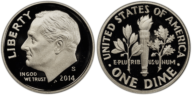 2014 (S) Proof Silver Roosevelt Dime