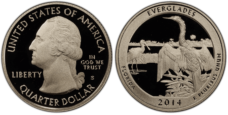 2014 (S) Proof Everglades National Park Quarter