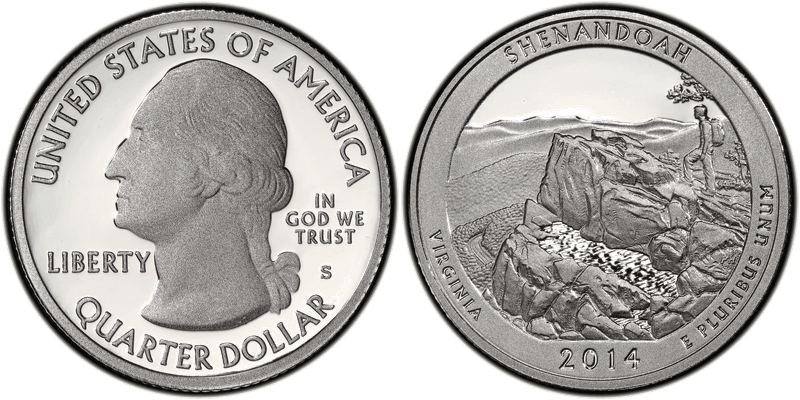 2014 (S) Proof Shenandoah National Park Quarter