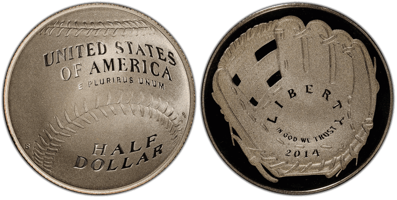 2014 (S) Proof Baseball Hall of Fame Commemorative Half Dollar