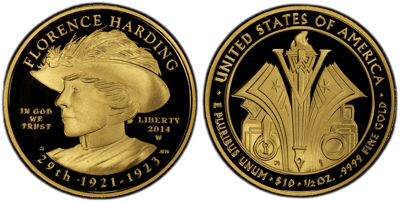 2014 (W) Proof Florence Harding First Spouse Ten Dollar Gold