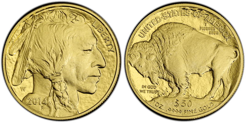 2014 (W) Proof American Buffalo .9999 Fine Gold Fifty Dollar