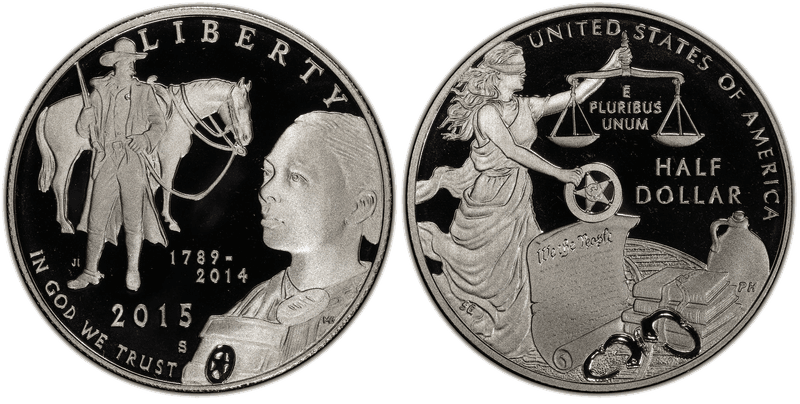 2015 (S) Proof U.S. Marshals Service 225th Anniversary Commemorative Half Dollar