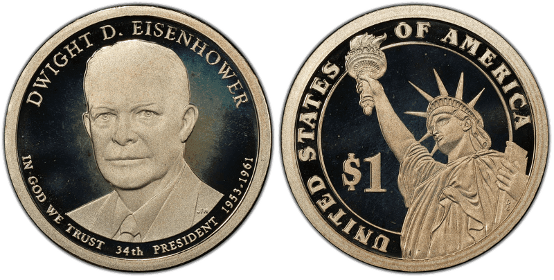 2015 (S) Proof Presidential Dollar - Dwight D. Eisenhower