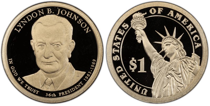 2015 (S) Proof Presidential Dollar - Lyndon B. Johnson